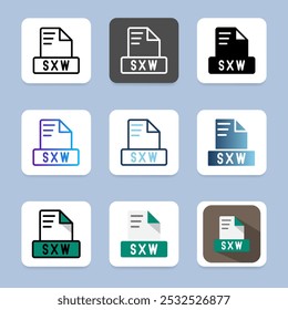 Set sxw icons file format for an intuitive interface, suitable for web, ui and mobile app needs.