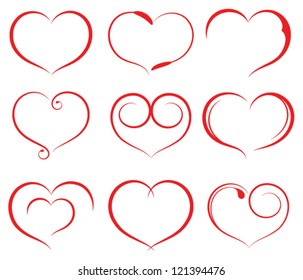 Set of symbol heart