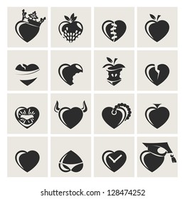 set of symbol heart, vector