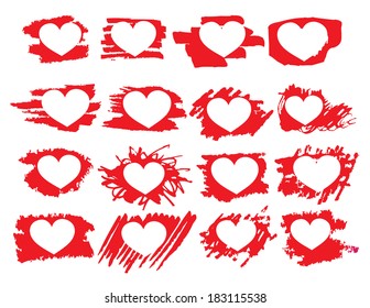 Set of symbol hearts