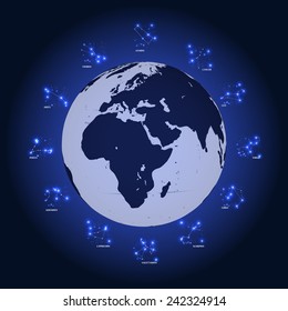 Set of Symbol Zodiac Sign. Vector Illustration. EPS10