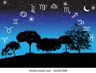 Set of Symbol Zodiac Sign. Vector Illustration. EPS10