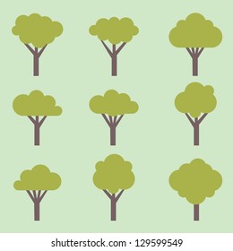 set of symbolic trees - illustration