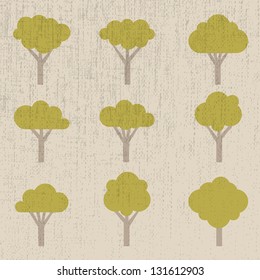set of symbolic trees - illustration