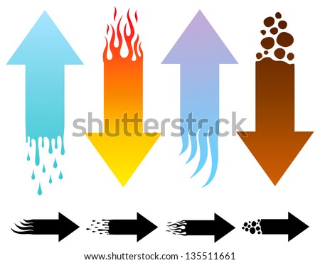 Set symbols arrows with natural elements