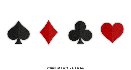 Set of symbols deck of cards for playing poker and casino.