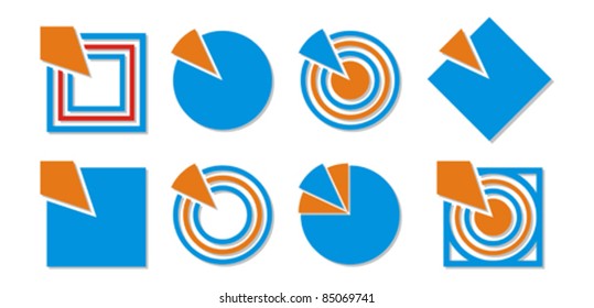 Set of symbols for design. Vector Illustration.