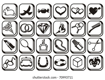 Set symbols of different themes for use in design