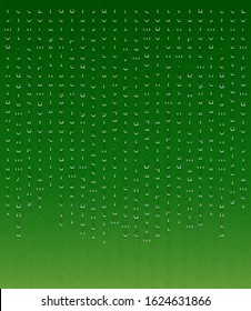 set of symbols as an element of a cyber message. Stylized letters on a green background in the Matrix style. Cyber message of the future