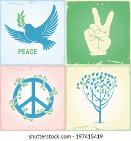 Set of symbols for the International Day of Peace. 