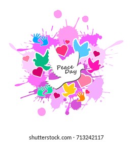 Set of symbols for the International Day of Peace.