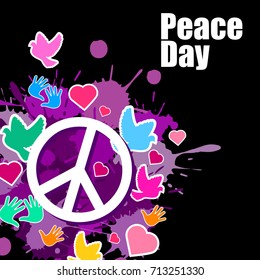 Set of symbols for the International Day of Peace.