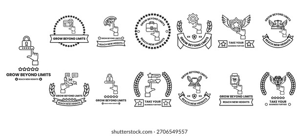 A set of symbols and logos, including a key, a hand, and a bird. The key is on the left, the hand is in the middle, and the bird is on the right