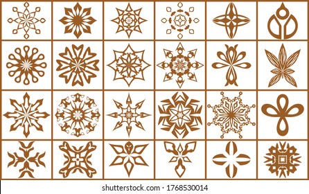 set of symbols / logos with a luxurious gold color.
suitable for logos, symbols, identity, cards, product packaging etc.