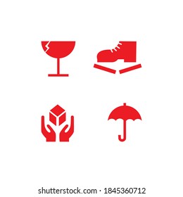 a set of symbols on the packaging of the goods