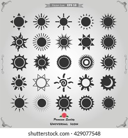 Set of symbols of the sun