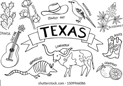 Set and symbols Texas