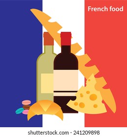 Set Symbols Traditional French Food Stock Vector (Royalty Free ...