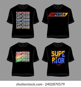 set t shirt typography superior for print