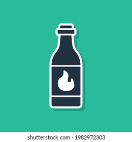 Set Tabasco-Sauce Symbol einzeln auf schwarz-weißem Hintergrund. Chili cayenne würzig Pfeffersoße.  Vektorgrafik