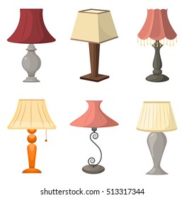 Set of table lamps. Vector illustration, eps 10