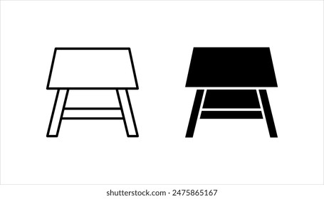 Set of table related vector line icons. Premium linear symbols pack. Vector illustration isolated on a white background. Web symbols for web sites and mobile