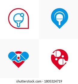 Set of Table Tennis logo design concepts. Sport labels vector illustration for ping pong club