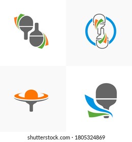 Set of Table Tennis logo design concepts. Sport labels vector illustration for ping pong club