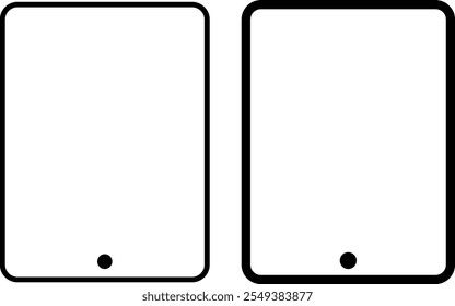 Conjunto de icono de la tableta. señal de teléfonos móviles. Iconos del dispositivo. Símbolo de ícono de dispositivos de Tecnología
