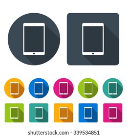 set of tablet icons in glyph design style isolated on white background. colorful device symbol. stock vector illustration