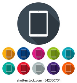 set of tablet icons in glyph design style isolated on white background. device symbol. stock vector illustration