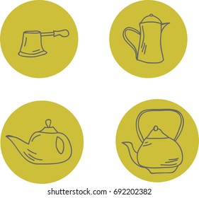 Set of tableware for tea and coffee