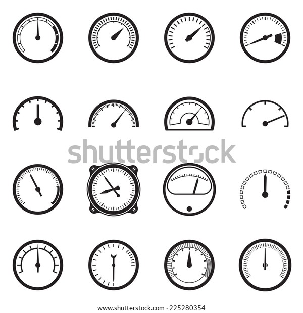 Set Tachometer Icons Vector Illustration Stock Vector (Royalty Free ...