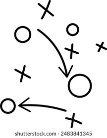 Set Of Tactic icons.Tactics business concept icons. Vector Illustration
