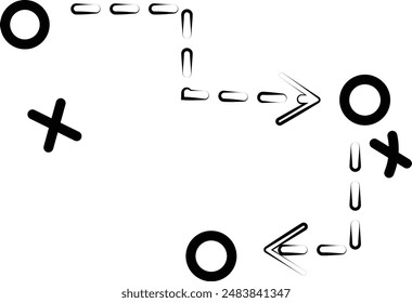 Set Of Tactic icons.Tactics business concept icons. Vector Illustration