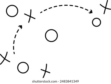 Set Of Tactic icons.Tactics business concept icons. Vector Illustration