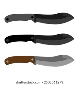 Set tactical knifes; hunting, tourist, survival illustration.