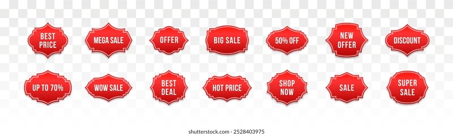 Conjunto de diseño de etiqueta para el viernes negro. Etiquetas de ventas realistas. Etiqueta de Antiguas, pegatinas con texto de descuento de venta. El mejor trato.