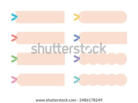 Set of tag, label, card, banner and bookmark designs in modern and simple style. Set of label tag designs for clothing, product, gift, shopping and more.