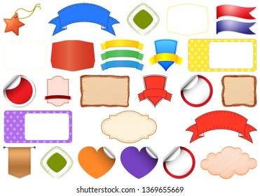 Set mit Etikettengrafik