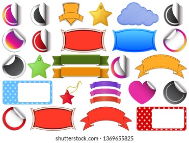 Set of tag label illustration