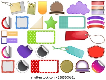 Set of tag label illustration
