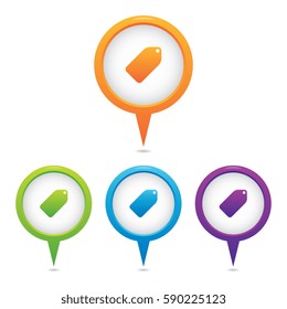 Set of Tag Label Marker Icons