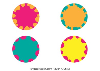 A set of tags, banners, or labels. Good for sale and other projects.