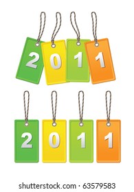 A set of tags in the cord to c 2011 Year