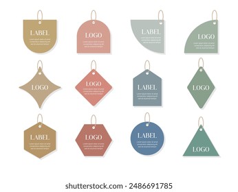 Set of tags, labels, banners and bookmark designs in colorful, modern and simple style. Set of label tag designs for clothing, products, gifts, shopping and more.