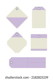 Set of tags, labels, graphic illustrations in vintage style.
