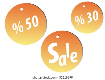 set of tags Vector