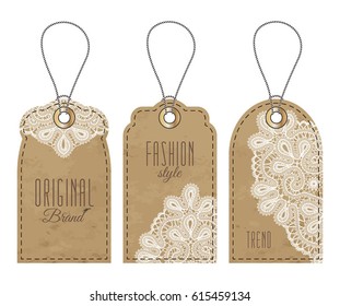 Set of tags. Vector illustration