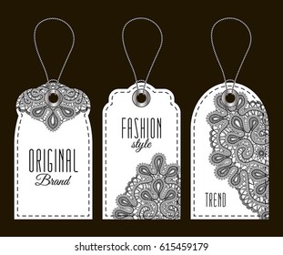 Set of tags. Vector illustration